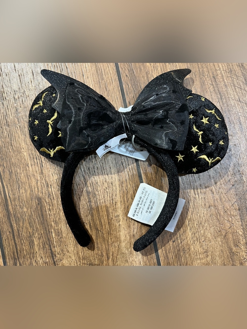 Disney Parks 2026 Halloween Bats & Stars Black Ears Headband